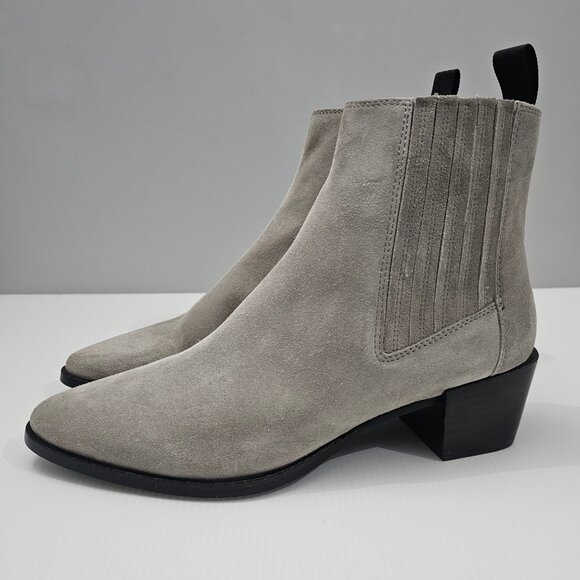 NEW Rag & Bone Rover Ankle Boot Womens EU 40 Cemento Gray Suede Chelsea Designer - Picture 14 of 14